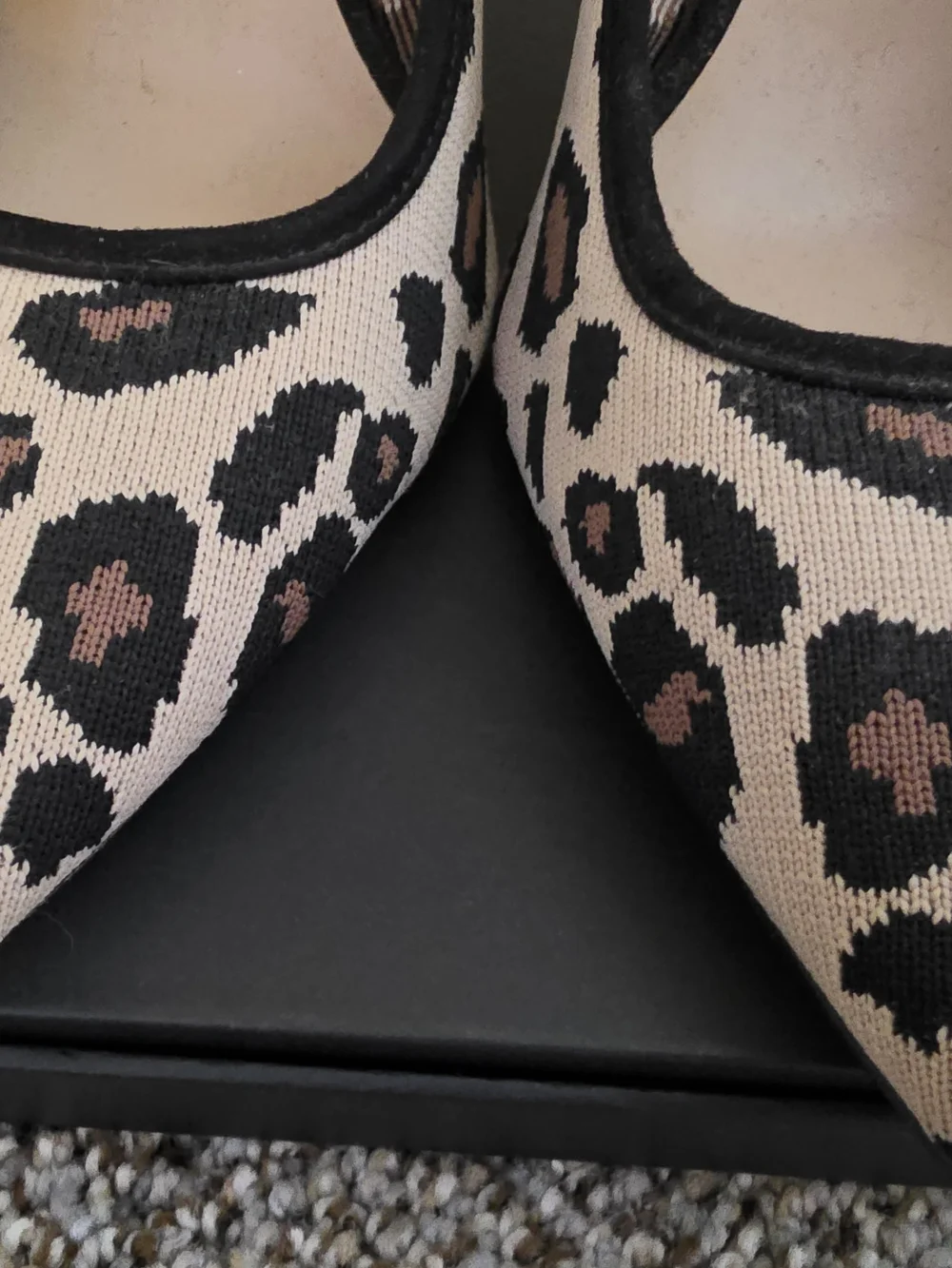 Mix No. 6 Leopard-Print Pointed-Toe Pumps in Beige and Black